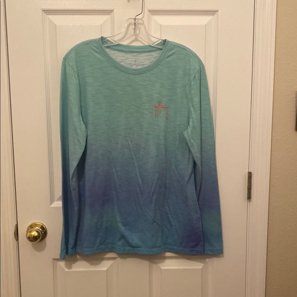Guy Harvey Blue and Purple Long Sleeve Tee